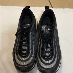 Nike Black and Silver Sneakers